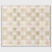 Matte Gold Polka Dots auf Weiß Geschenkpapier (Flach)