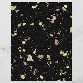 Matte Gold und Rose Gold Flakes Black