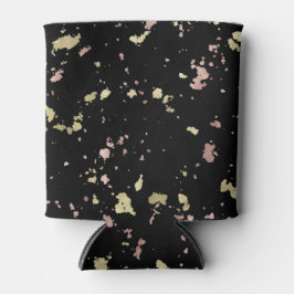 Matte Gold und Rose Gold Flakes Black Dosenkühler