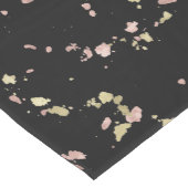 Matte Gold und Rose Gold Flakes Black Mittelgroßer Tischläufer (Ecke)