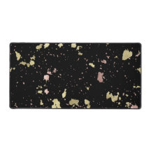 Matte Gold und Rose Gold Flakes Black