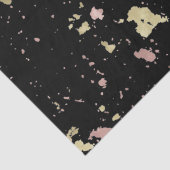 Matte Gold und Rose Gold Flakes Black Seidenpapier (Detail)