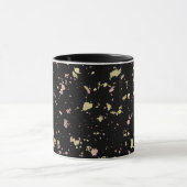 Matte Gold und Rose Gold Flakes Black Tasse (Zentrum)
