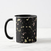 Matte Gold und Rose Gold Flakes Black Tasse (Links)