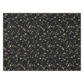 Matte Gold und Rose Gold Flakes Black Tischdecke (Vorderseite (Horizontal))