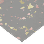 Matte Gold und Rose Gold Flakes Dunkelgrau Kurzer Tischläufer (Ecke)