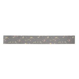 Matte Gold und Rose Gold Flakes Dunkelgrau Satinband