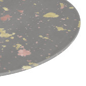 Matte Gold und Rose Gold Flakes Dunkelgrau Schneidebrett (Ecke)