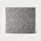 Matte Gold und Rose Gold Flakes Dunkelgrau Wandteppich (Vorderseite (Horizontal))