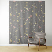 Matte Gold und Rose Gold Flakes Dunkelgrau Wandteppich (Beispiel)