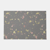 Matte Gold und Rose Gold Flakes Warmes Dunkles Gra (Vorderseite)