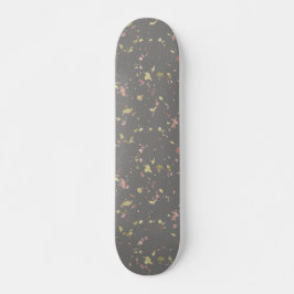 Matte Gold und Rose Gold Flakes Warmes Dunkles Gra Skateboard