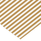Matte Gold und Weiß Streifen Tischdecke (Schrägansicht)