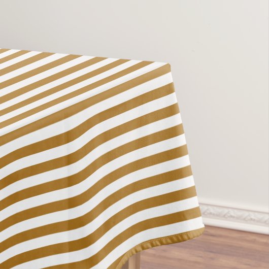 Matte Gold und Weiß Streifen Tischdecke (Beispiel)