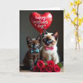Matte Kitten Friends Karte (Gelbe Blume)