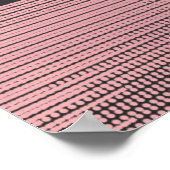 Matte Pink & Gray Modern Glam Sequin Party Banner Poster (Ecke)