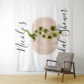 Matte Pink Pumpkin Fall Brautparty Hintergrund Wandteppich (Beispiel)