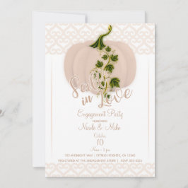 Matte Pink Pumpkin FALL IN LIEBE Herz Verlobung Einladung