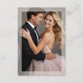 Matte Rahmen Foto Hochzeit goldbeige Gehäuse Begleitkarte