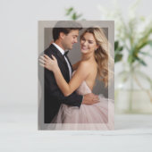 Matte Rahmen Foto Hochzeit goldbeige Gehäuse Begleitkarte (Stehend Vorderseite)