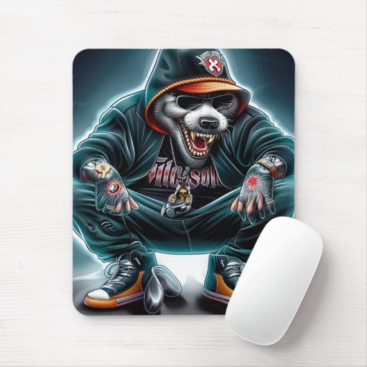 Matte Sourie Rap Serie 1 -2 Mousepad (Mit Mouse)
