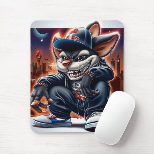 Matte Sourie Rap Serie 1 -6 Mousepad (Mit Mouse)