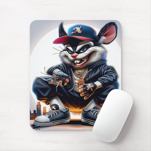 Matte Sourie Rap Serie 1 -7 Mousepad (Mit Mouse)