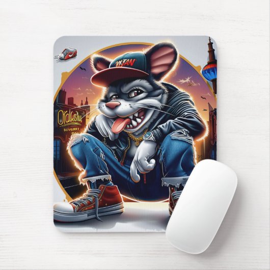 Matte Sourie Rap Serie 1 -8 Mousepad (Mit Mouse)