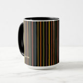 Matte Streifen Tasse (Vorderseite Links)