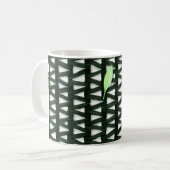 Matte und Blatt auf einer Tasse (Vorderseite Links)