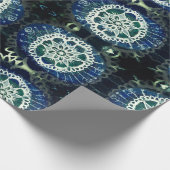 Matte Wrapping Paper, White Blue Mandala Geschenkpapier (Ecke)