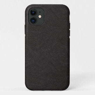 Mattedesign aus schwarzem Leder Case-Mate iPhone Hülle