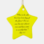 Matten-2:10, als sie den Stern sahen, freuten sich Keramik Ornament (Rechts)