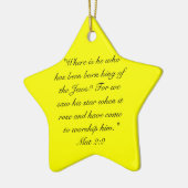 Matten-2:10, als sie den Stern sahen, freuten sich Keramik Ornament (Links)