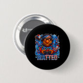 Matteo Meme Italien Brainrot Weihnachten USA-Flagg Button (Vorne & Hinten)