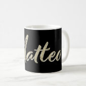 Matteo Name whitegold Tasse Teetasse Kaffeetasse (VorderseiteRechts)