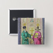 Matteo Ricci und anderer christlich Button (Vorne & Hinten)
