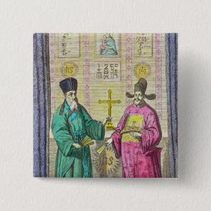 Matteo Ricci und anderer christlich Button