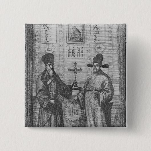 Matteo Ricci und Paulus Li Button (Vorderseite)