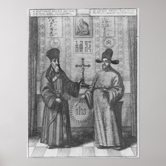 Matteo Ricci und Paulus Li Poster (Vorne)