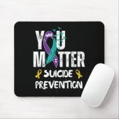Matter 988 Suizid Prevention Awareness Ribbon Mousepad (Mit Mouse)