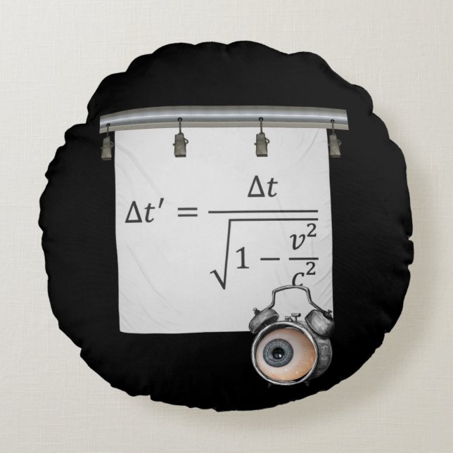 Matter of Time Rundes Kissen (Vorderseite)