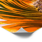 Matter Red Orange Poppy Blume Poster (Ecke)