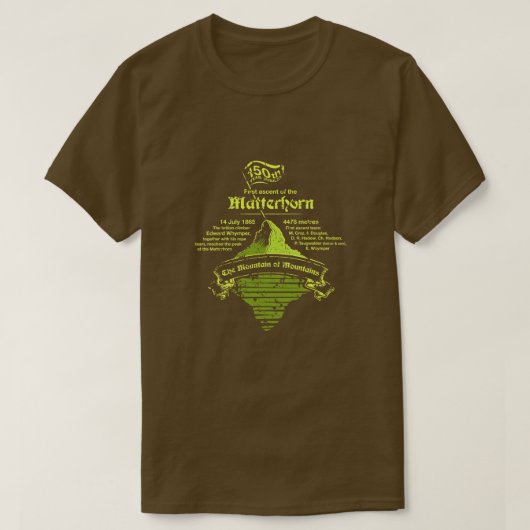 Matterhorn 150. Jubiläum GREEN-DARK T-Shirt (Design vorne)