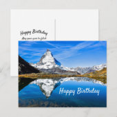 Matterhorn 4 Geburtstag Postkarte (Vorne/Hinten)