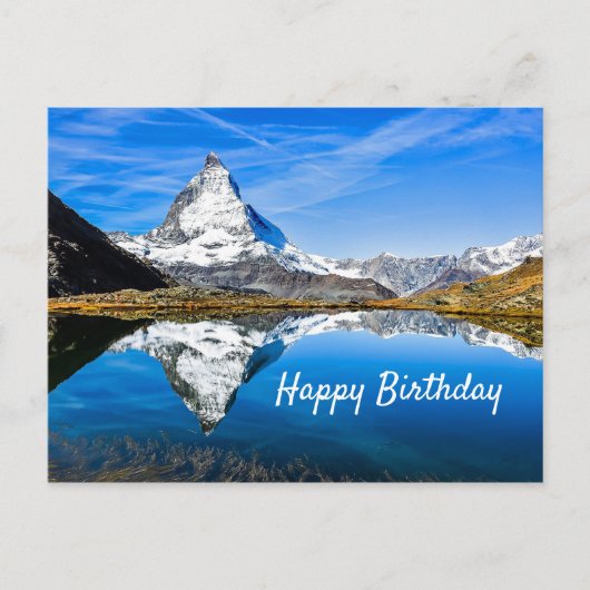 Matterhorn 4 Geburtstag Postkarte (Vorderseite)