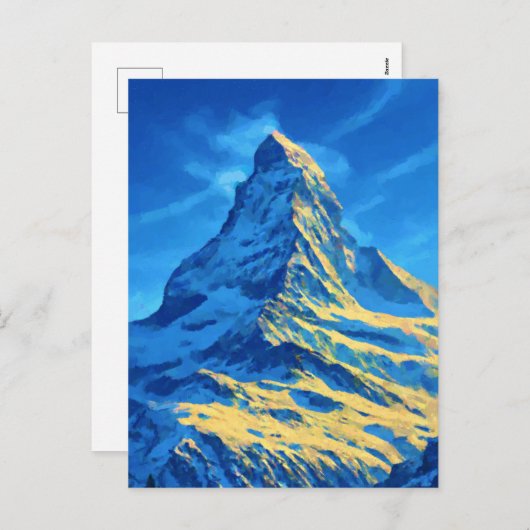 Matterhorn Alpen Feiertagspostkarte (Vorne/Hinten)