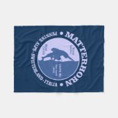 Matterhorn (Alpen) Fleecedecke (Vorderseite (Horizontal))