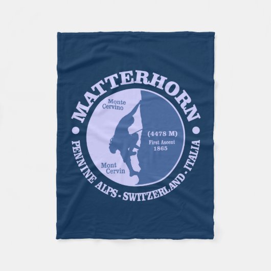 Matterhorn (Alpen) Fleecedecke (Vorderseite)
