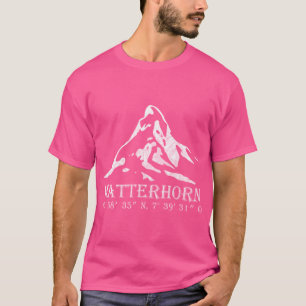 Matterhorn Alpen GPS Schweiz Bergurlaub T-Shirt